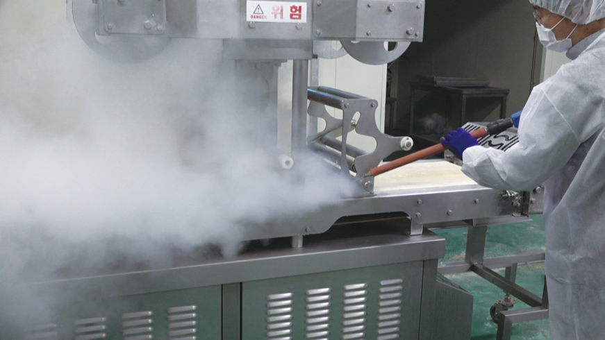 Steam cleaning of machines and devices